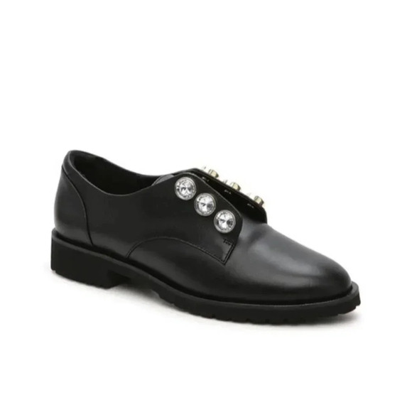 Kurt Geiger Bax Slip On Oxford Shoes Women’s 38 in Black - Picture 1 of 11
